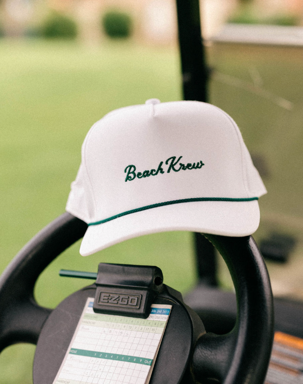 BeachKrew Script Caddy Hat - White