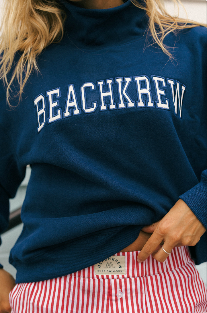 VARSITY HERITAGE MOCKNECK - OCEAN