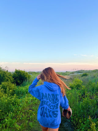 MORE BEACH DAYS FLO BLUE HOODIE – beachkrew